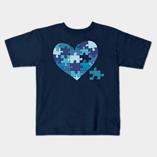 Blue Heart Kids T-Shirt